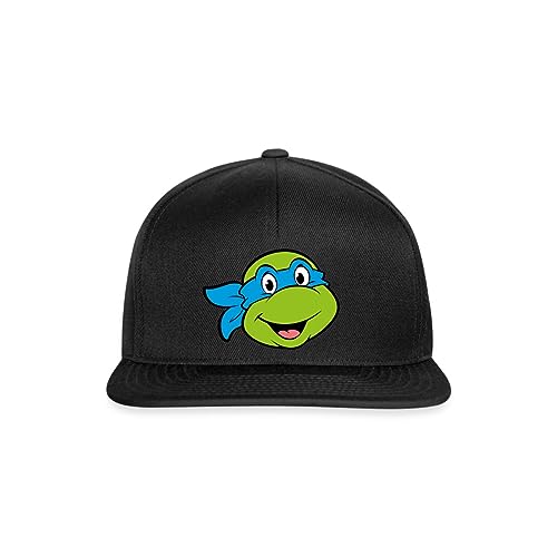 Spreadshirt Teenage Mutant Ninja Turtles Leonardo Kostüm Snapback Cap, One Size, Schwarz/Schwarz von Spreadshirt