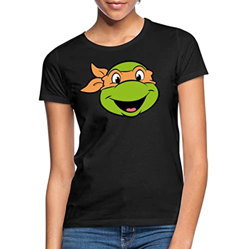 Spreadshirt Teenage Mutant Ninja Turtles Michelangelo Kostüm Frauen T-Shirt, M, Schwarz von Spreadshirt