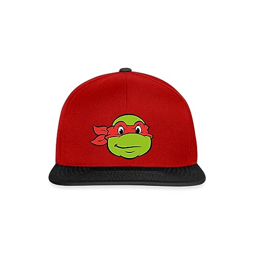 Spreadshirt Teenage Mutant Ninja Turtles Raphael Kostüm Snapback Cap, One Size, Rot/Schwarz von Spreadshirt