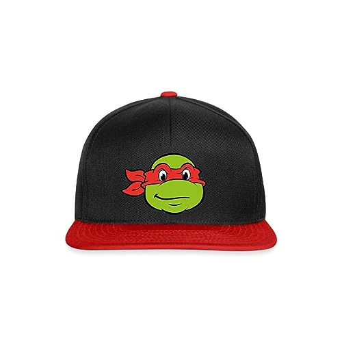 Spreadshirt Teenage Mutant Ninja Turtles Raphael Kostüm Snapback Cap, One Size, Schwarz/Rot von Spreadshirt