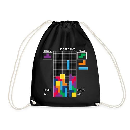 Spreadshirt Tetris I Block Hero Turnbeutel, One size, Schwarz von Spreadshirt