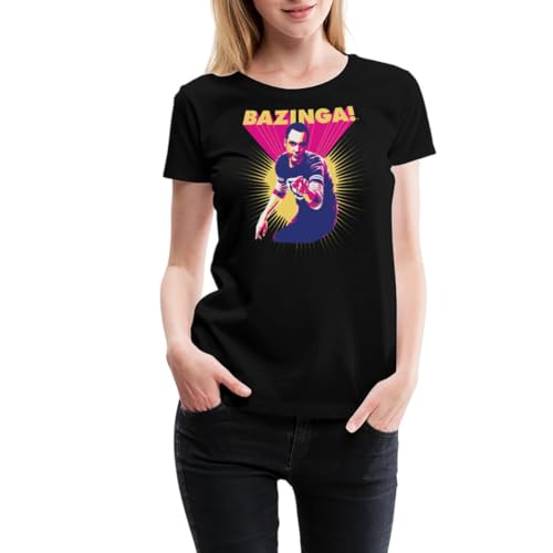 Spreadshirt The Big Bang Theory Sheldon Bazinga Frauen Premium T-Shirt, XL, Schwarz von Spreadshirt