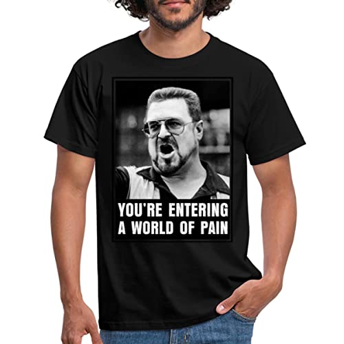 Spreadshirt The Big Lebowski You're Entering A World of Pain Männer T-Shirt, L, Schwarz von Spreadshirt