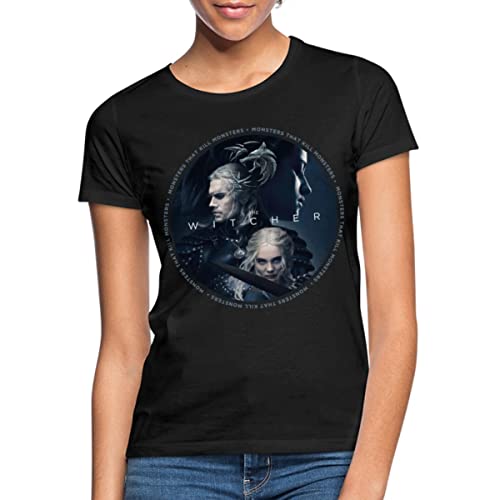 Spreadshirt The Witcher Geralt, Ciri Und Yennefer Spruch Frauen T-Shirt, XL, Schwarz von Spreadshirt
