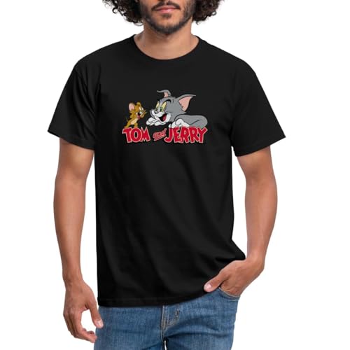 Spreadshirt Tom Und Jerry Fang Mich Doch Männer T-Shirt, L, Schwarz von Spreadshirt
