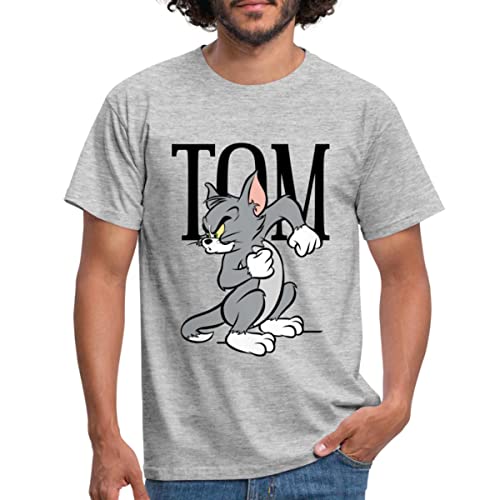 Spreadshirt Tom Und Jerry Wütender Kater Männer T-Shirt, XXL, Grau meliert von Spreadshirt