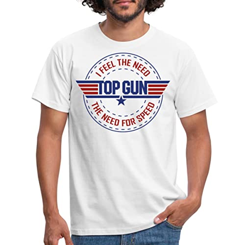 Spreadshirt Top Gun I Feel The Need for Speed Männer T-Shirt, 3XL, weiß von Spreadshirt