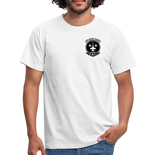 Spreadshirt Top Gun Maverick Fighter Town Jet Logo Männer T-Shirt, L, weiß von Spreadshirt