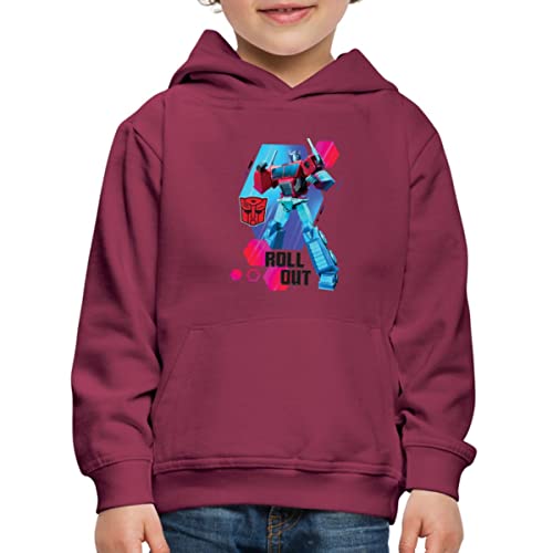 Spreadshirt Transformers Earth Spark Autobot Optimus Prime Kinder Premium Hoodie, 122/128 (7-8 Jahre), Bordeaux von Spreadshirt