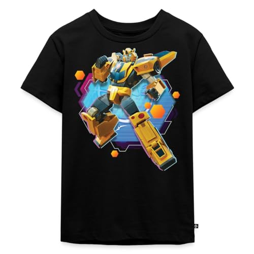 Spreadshirt Transformers Earth Spark Bumblebee Autobot Kinder Premium T-Shirt, 110/116 (4 Jahre), Schwarz von Spreadshirt