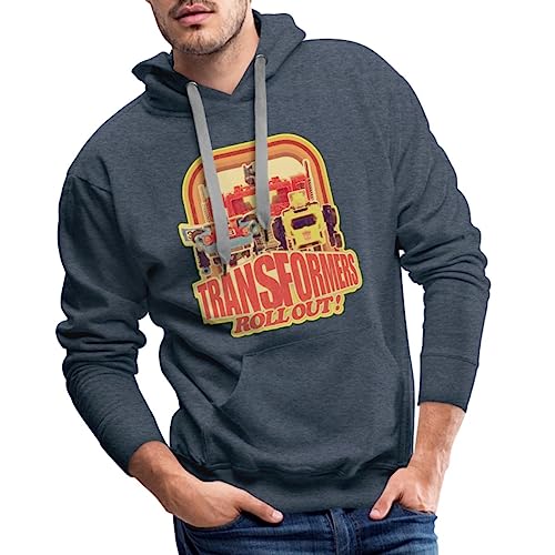 Spreadshirt Transformers G1 Autobots Roll Out! Retro-Design Männer Premium Hoodie, XL, Jeansblau von Spreadshirt