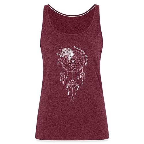 Spreadshirt Traumfänger Geschenk Dream Team Feder Dream Catcher Frauen Premium Tank Top, L, Bordeauxrot meliert von Spreadshirt