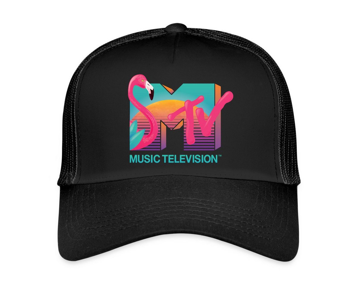Spreadshirt Trucker Cap MTV Music Television Flamingo-Logo Trucker Cap (1-St) von Spreadshirt