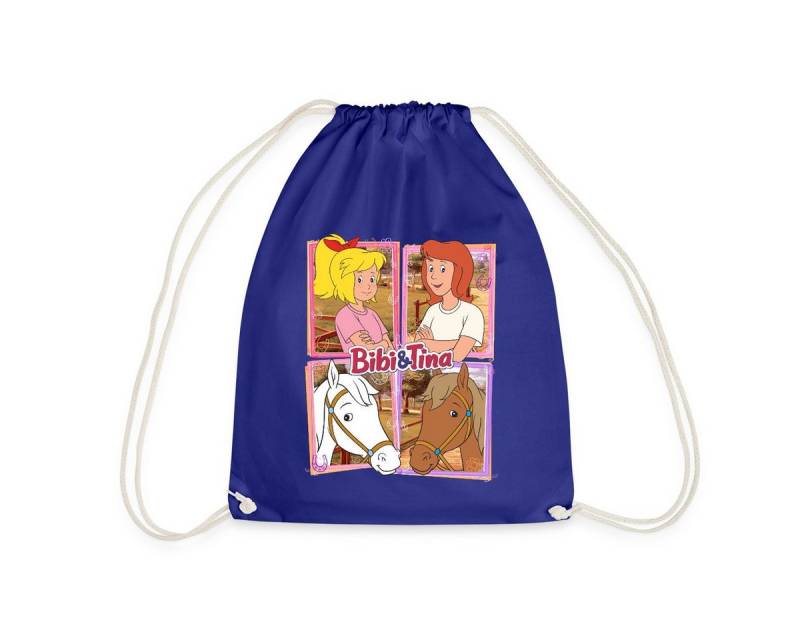 Spreadshirt Turnbeutel Bibi Und Tina Mit Amadeus Und Sabrina Kachelmotiv Turnbeutel (1-tlg) von Spreadshirt