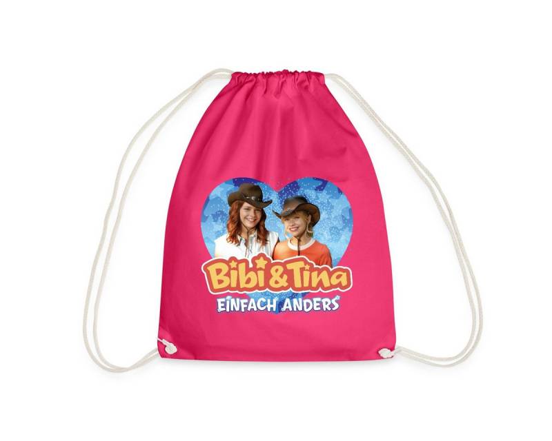 Spreadshirt Turnbeutel Bibi & Tina Einfach Anders Freundinnen Herz Turnbeutel (1-tlg) von Spreadshirt