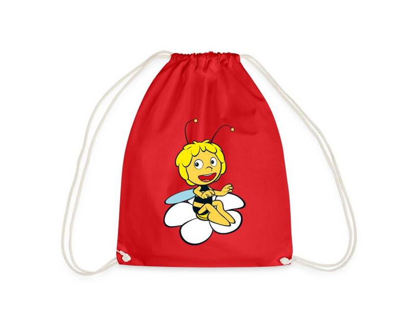 Spreadshirt Turnbeutel Biene Maja Sitzt auf Blume Turnbeutel (1-tlg) von Spreadshirt