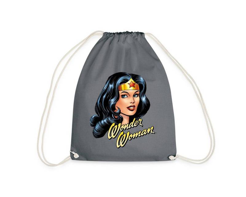 Spreadshirt Turnbeutel DC Comics Wonder Woman Porträt Schriftzug Turnbeutel (1-tlg) von Spreadshirt