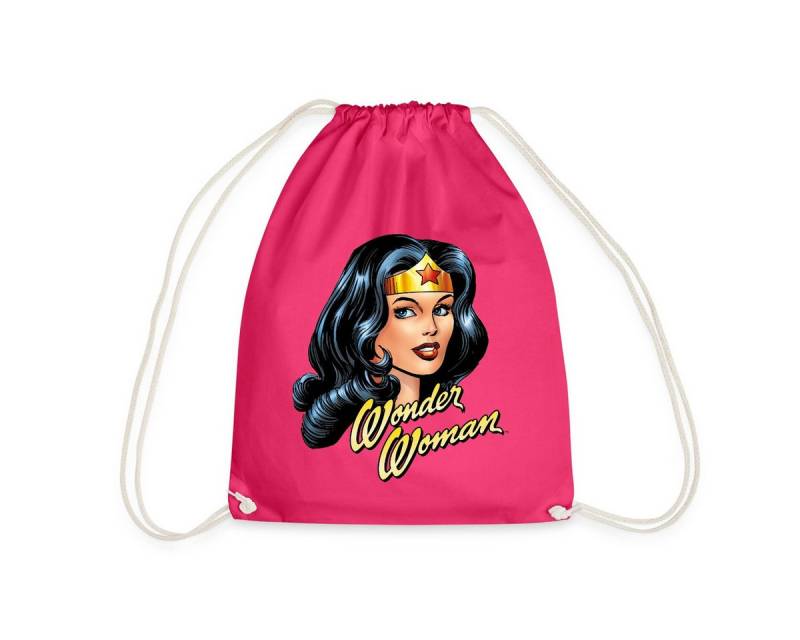 Spreadshirt Turnbeutel DC Comics Wonder Woman Porträt Schriftzug Turnbeutel (1-tlg) von Spreadshirt