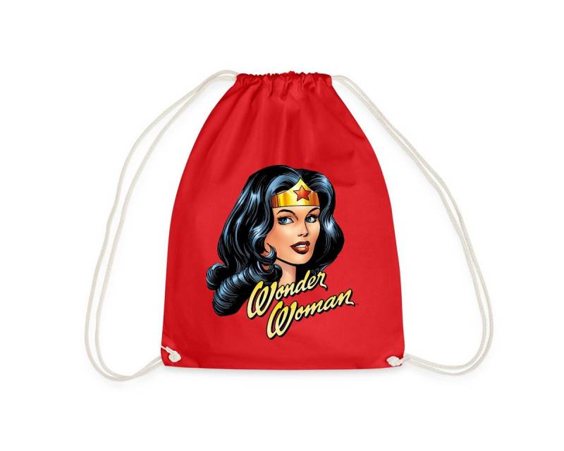 Spreadshirt Turnbeutel DC Comics Wonder Woman Porträt Schriftzug Turnbeutel (1-tlg) von Spreadshirt