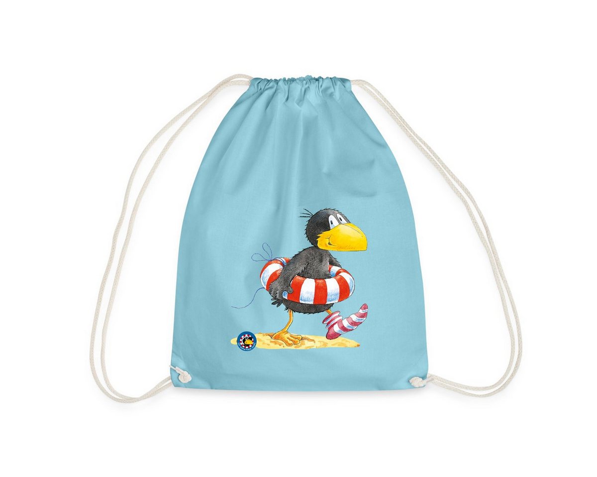 Spreadshirt Turnbeutel Der kleine Rabe Socke mit Schwimmreifen Turnbeutel (1-tlg) von Spreadshirt