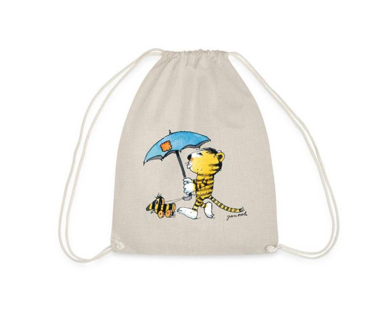 Spreadshirt Turnbeutel Janosch Kleiner Tiger Tigerente Mit Schirm Turnbeutel (1-tlg) von Spreadshirt