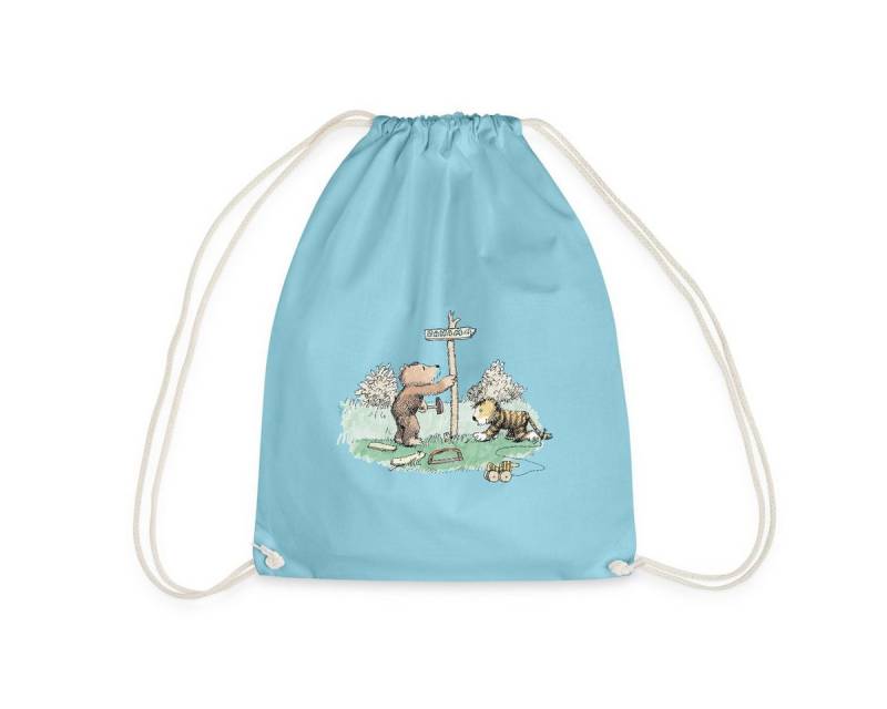 Spreadshirt Turnbeutel Janosch Tiger und Bär Panama Schild Turnbeutel (1-tlg) von Spreadshirt