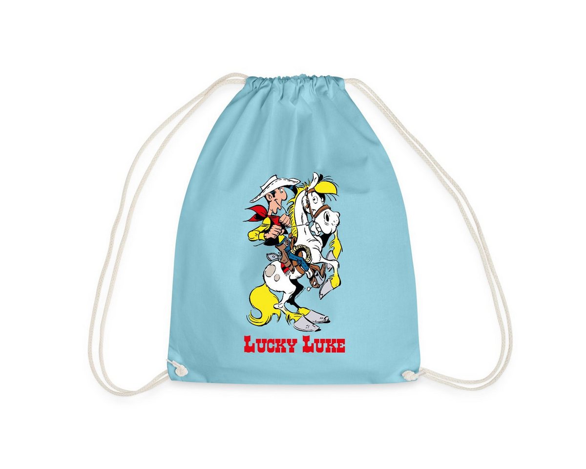 Spreadshirt Turnbeutel Lucky Luke mit Pferd Jolly Jumper Turnbeutel (1-tlg) von Spreadshirt