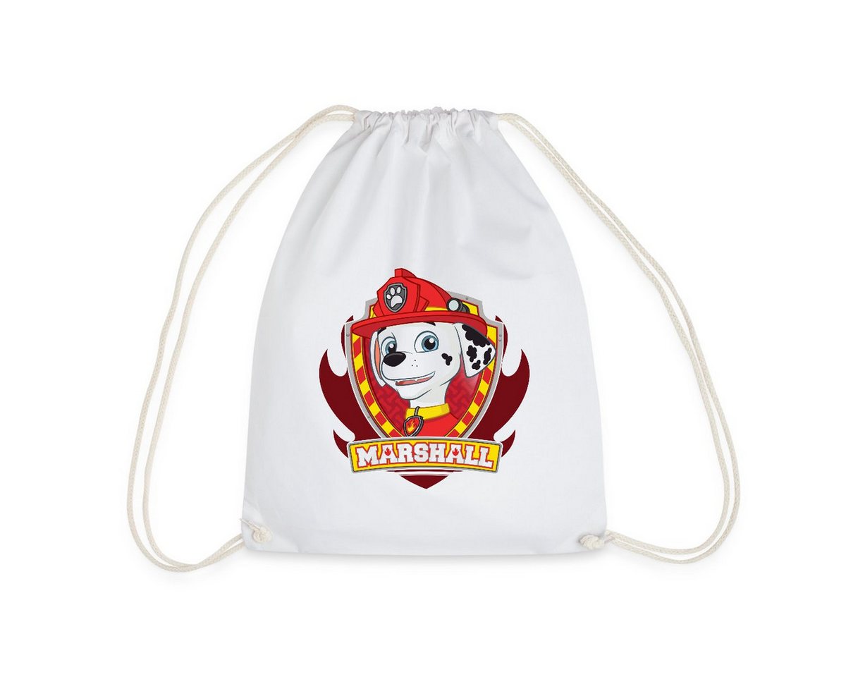 Spreadshirt Turnbeutel Paw Patrol Marshall Feuerwehrhund Feuerwehr Emblem Turnbeutel (1-tlg) von Spreadshirt