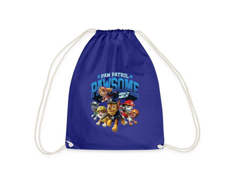Spreadshirt Turnbeutel Paw Patrol Pawsome Here To Help Spruch Blau Turnbeutel (1-tlg) von Spreadshirt