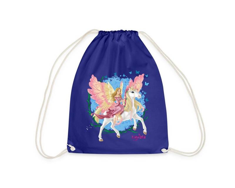 Spreadshirt Turnbeutel Schleich Bayala Elfe Feya Reitet Pegasus-Einhorn Turnbeutel (1-tlg) von Spreadshirt