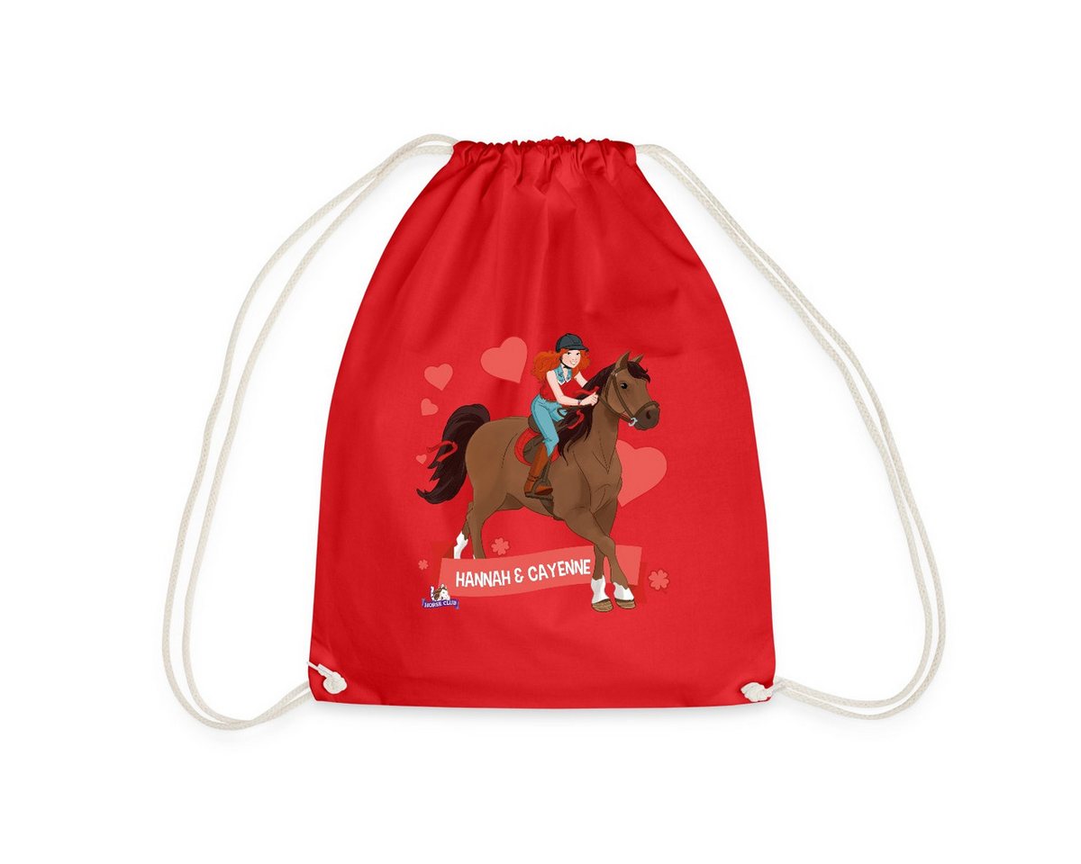 Spreadshirt Turnbeutel Schleich Horse Club Hannah & Cayenne reiten aus Turnbeutel (1-tlg) von Spreadshirt