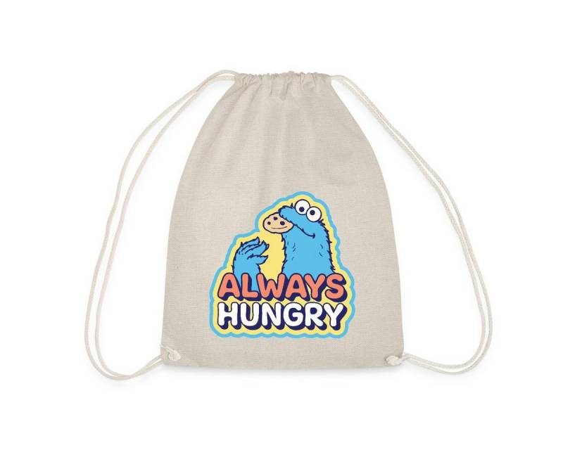 Spreadshirt Turnbeutel Sesamstraße Krümelmonster Design Always Hungry Turnbeutel (1-tlg) von Spreadshirt
