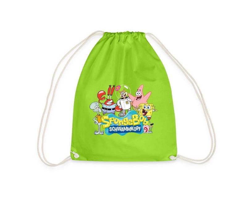 Spreadshirt Turnbeutel SpongeBob Schwammkopf Logo Patrick Thaddäus Krabs Turnbeutel (1-tlg) von Spreadshirt