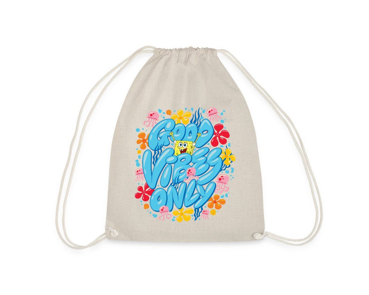 Spreadshirt Turnbeutel Spongebob Schwammkopf Good Vibes Only Turnbeutel (1-tlg) von Spreadshirt