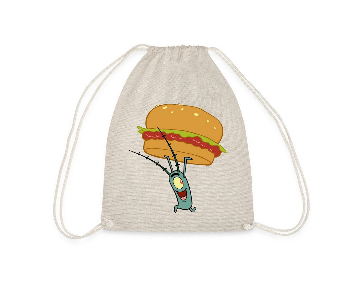 Spreadshirt Turnbeutel Spongebob Schwammkopf Plankton Mit Hamburger Turnbeutel (1-tlg) von Spreadshirt