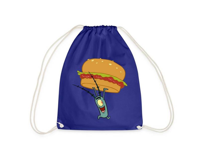 Spreadshirt Turnbeutel Spongebob Schwammkopf Plankton Mit Hamburger Turnbeutel (1-tlg) von Spreadshirt