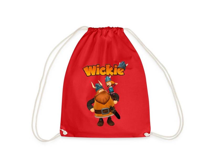 Spreadshirt Turnbeutel Wickie Und Die Starken Männer Wickie Mit Papa Halvar Turnbeutel (1-tlg) von Spreadshirt