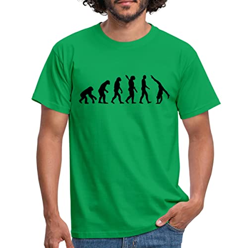 Spreadshirt Turnen Evolution Turner Handstand Männer T-Shirt, L, Kelly Green von Spreadshirt