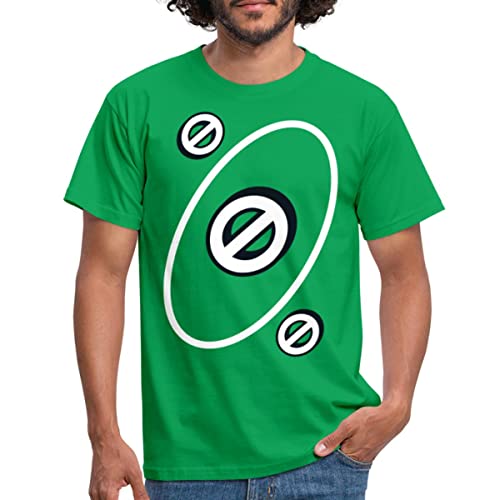 Spreadshirt UNO Karten Kostüm Aussetzen-Karte Männer T-Shirt, L, Kelly Green von Spreadshirt