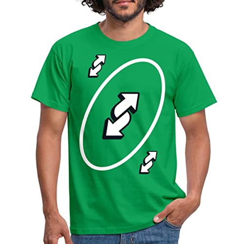 Spreadshirt UNO Karten Kostüm Richtungswechsel-Karte Männer T-Shirt, M, Kelly Green von Spreadshirt