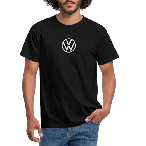 Spreadshirt Volkswagen Weißes Klassisches VW Logo Männer T-Shirt, XXL, Schwarz von Spreadshirt