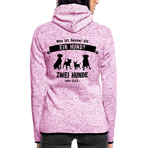 Spreadshirt Was ist Besser Als Ein Hund Lustiger Spruch Frauen Kapuzen-Fleecejacke, S, Lila meliert von Spreadshirt