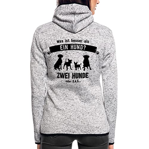 Spreadshirt Was ist Besser Als Ein Hund Lustiger Spruch Frauen Kapuzen-Fleecejacke, XL, Hellgrau meliert von Spreadshirt