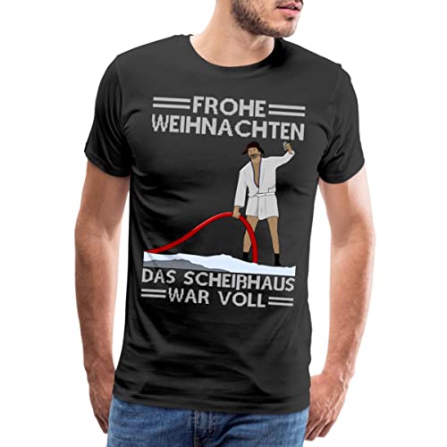 Spreadshirt Weihnachten Scheißhaus War Voll Ugly Christmas Männer Premium T-Shirt, L, Schwarz von Spreadshirt