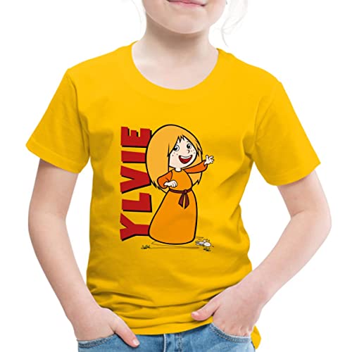 Spreadshirt Wickie Und Die Starken Männer Ylvie Kinder Premium T-Shirt, 134/140 (8 Jahre), Sonnengelb von Spreadshirt