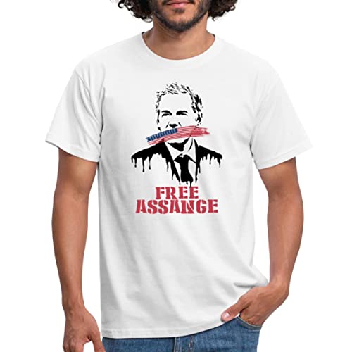 Spreadshirt WikiLeaks USA Flagge Männer T-Shirt, XL, weiß von Spreadshirt