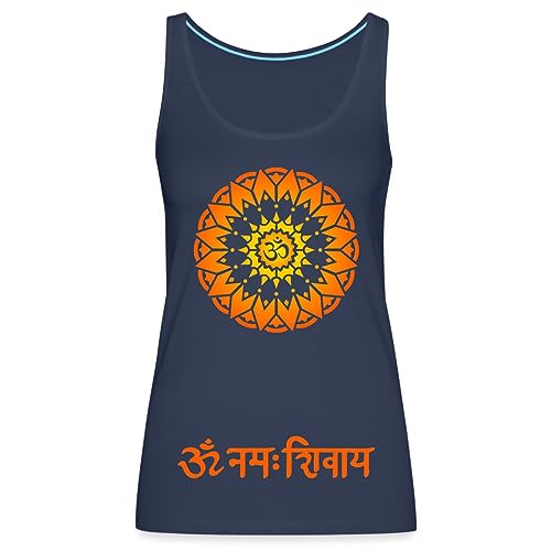 Spreadshirt Yoga OM Namah Shivaya Frauen Premium Tank Top, M, Navy von Spreadshirt