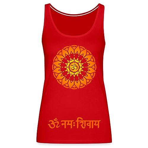 Spreadshirt Yoga OM Namah Shivaya Frauen Premium Tank Top, S, Rot von Spreadshirt