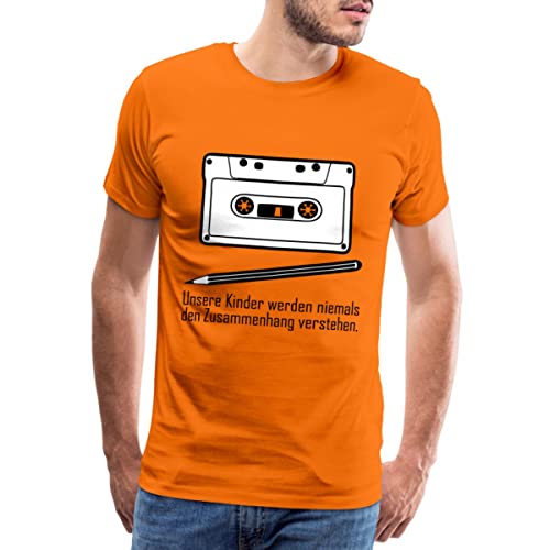 Spreadshirt Zusammenhang Tape Bleistift Männer Premium T-Shirt, 3XL, Orange von Spreadshirt