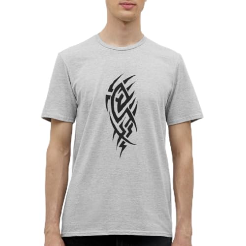 Spreadshirt tribal Tattoo Männer T-Shirt, 3XL, Grau meliert von Spreadshirt